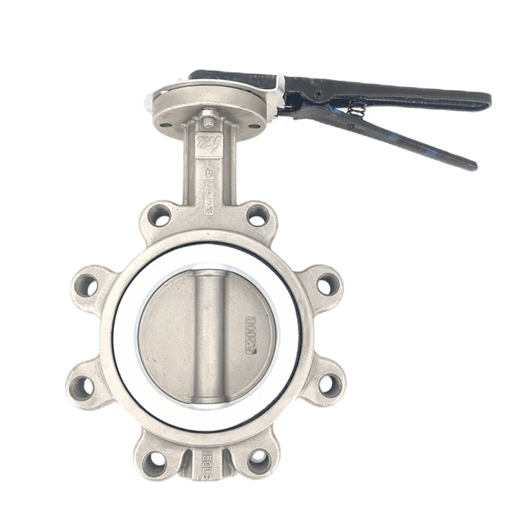 316L Ročaj Vrsta LUG PTFE BUTURFLY VENTIL